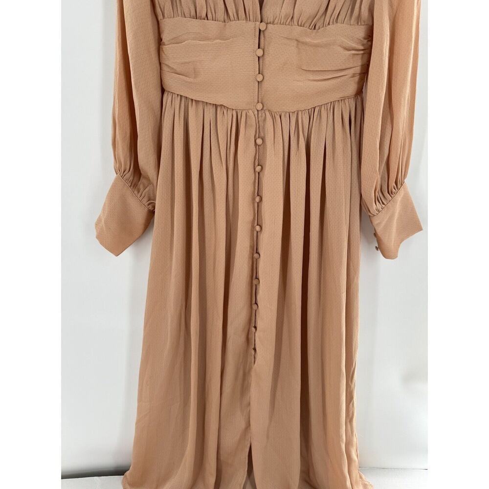 Shien Premium Dress Formal Sz S Chiffon Evening Wedding Guest Deep V Elegant NWT - Picture 9 of 16